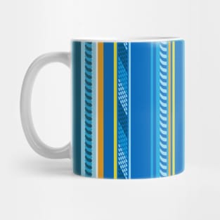 Blue Funky Stripes Mug